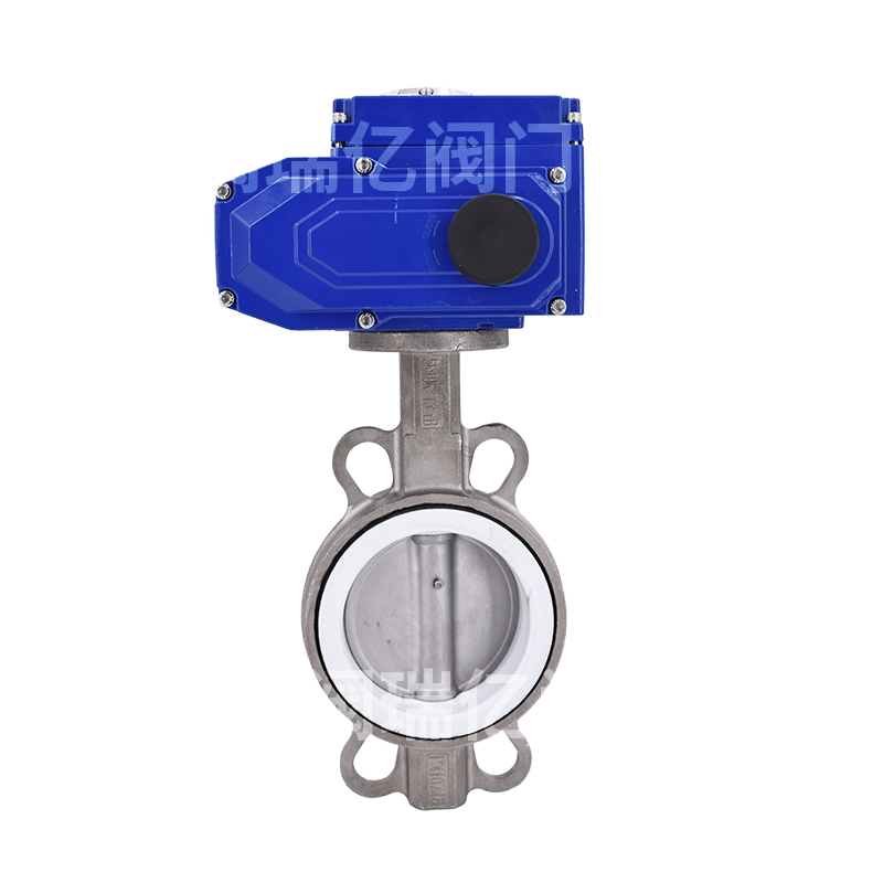 白山電動(dòng)不銹鋼四氟軟密封對(duì)夾蝶閥 D971F-16P  智能流量比例調(diào)節(jié)蝶閥